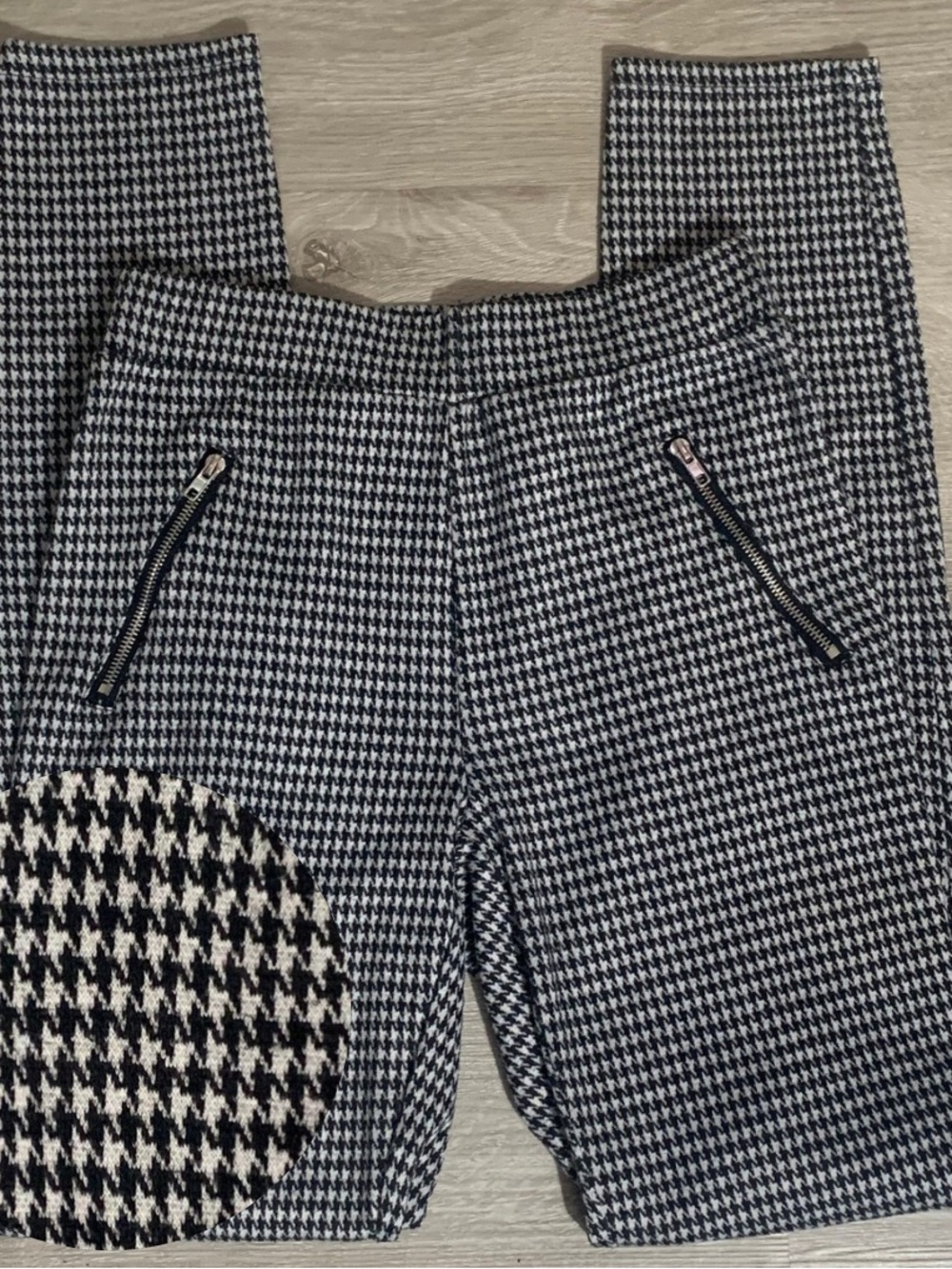 Joe Benbasset Black & White Houndstooth Skinny Pants